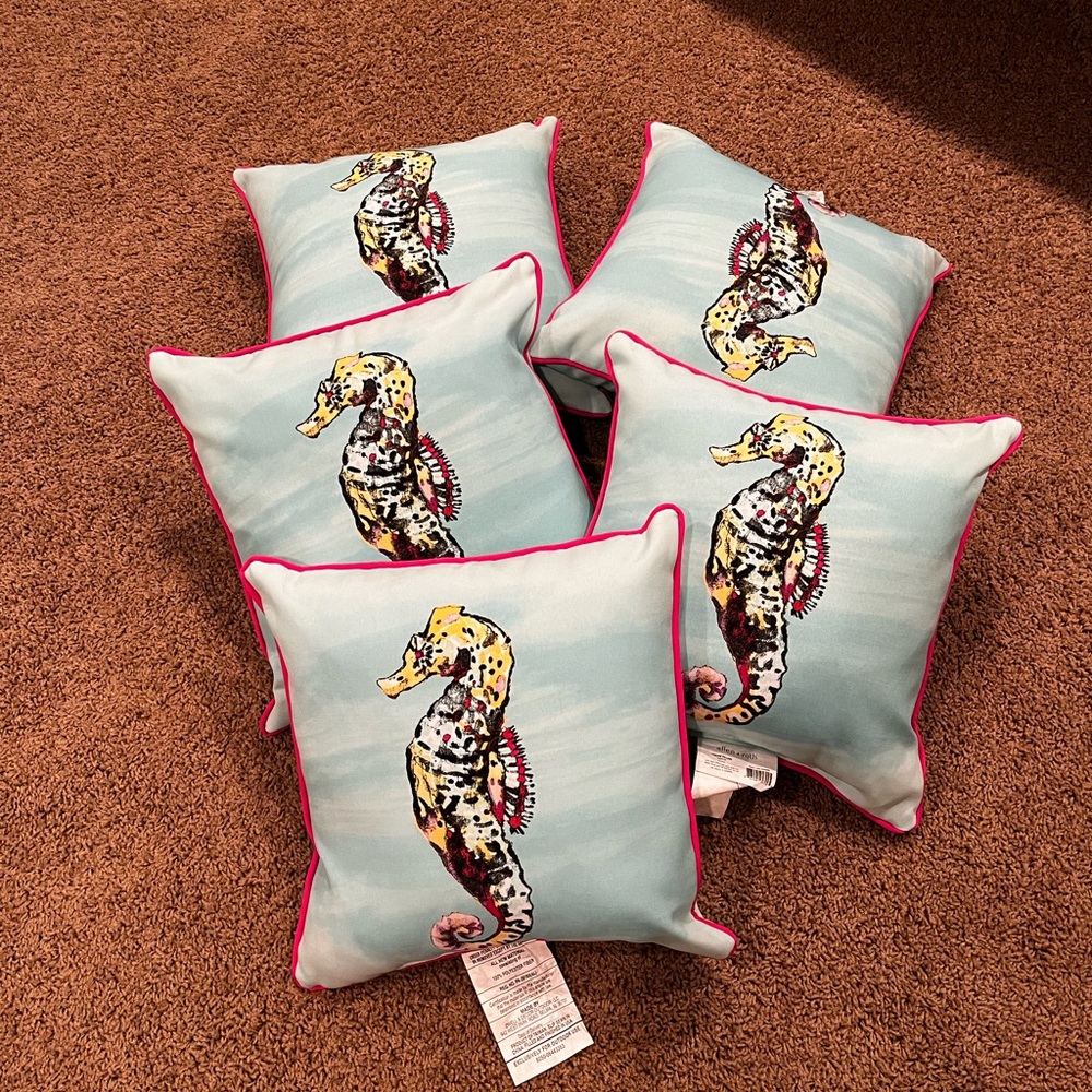 New patio furniture pillows seahorse